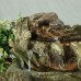 Sunnydaze Aged Tree Trunk Tabletop Fountain with LED Lights 10.5 Inch Tall 819804016359  302827744481